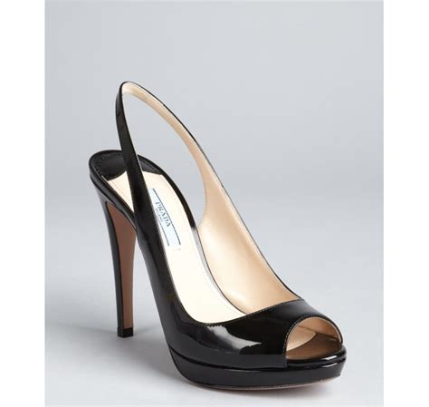 peep toes prada|black Prada heels.